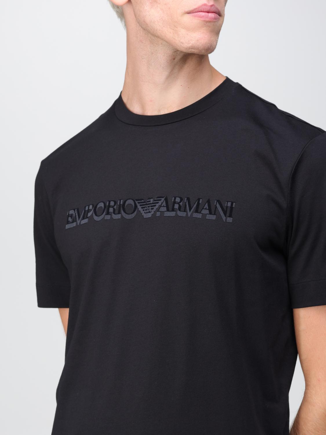 EMPORIO ARMANI T-SHIRT: Emporio Armani cotton t-shirt with logo, Black 1 - Img 3