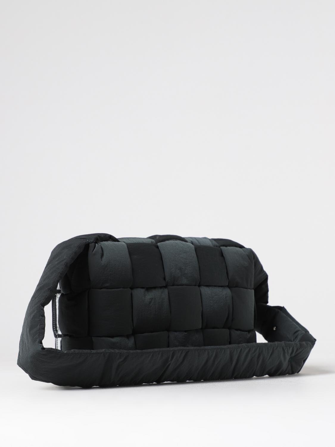 BOTTEGA VENETA BORSA A TRACOLLA: Borsa Bottega Veneta in nylon padded intrecciato, Inchiostro - Img 3