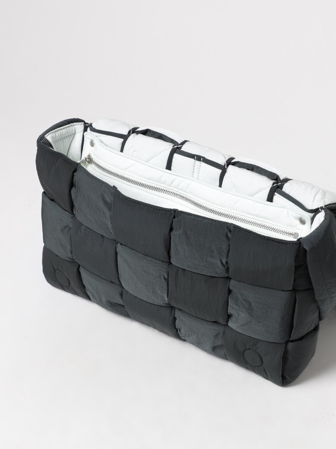 BOTTEGA VENETA BORSA A TRACOLLA: Borsa Bottega Veneta in nylon padded intrecciato, Inchiostro - Img 5