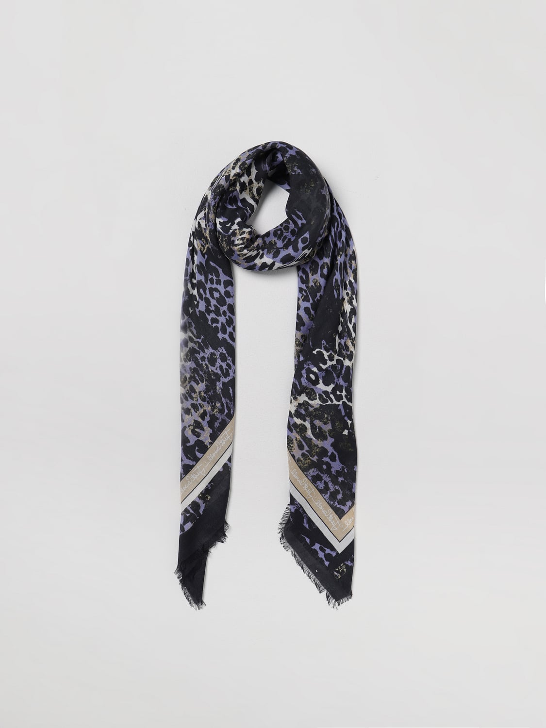 JUST CAVALLI SCIARPA: Sciarpa Just Cavalli in modal stampa animalier all over, Viola - Img 2