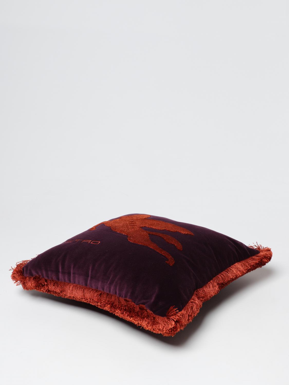 ETRO HOME CUSCINI: Cuscino di velluto Etro Home, Viola - Img 3