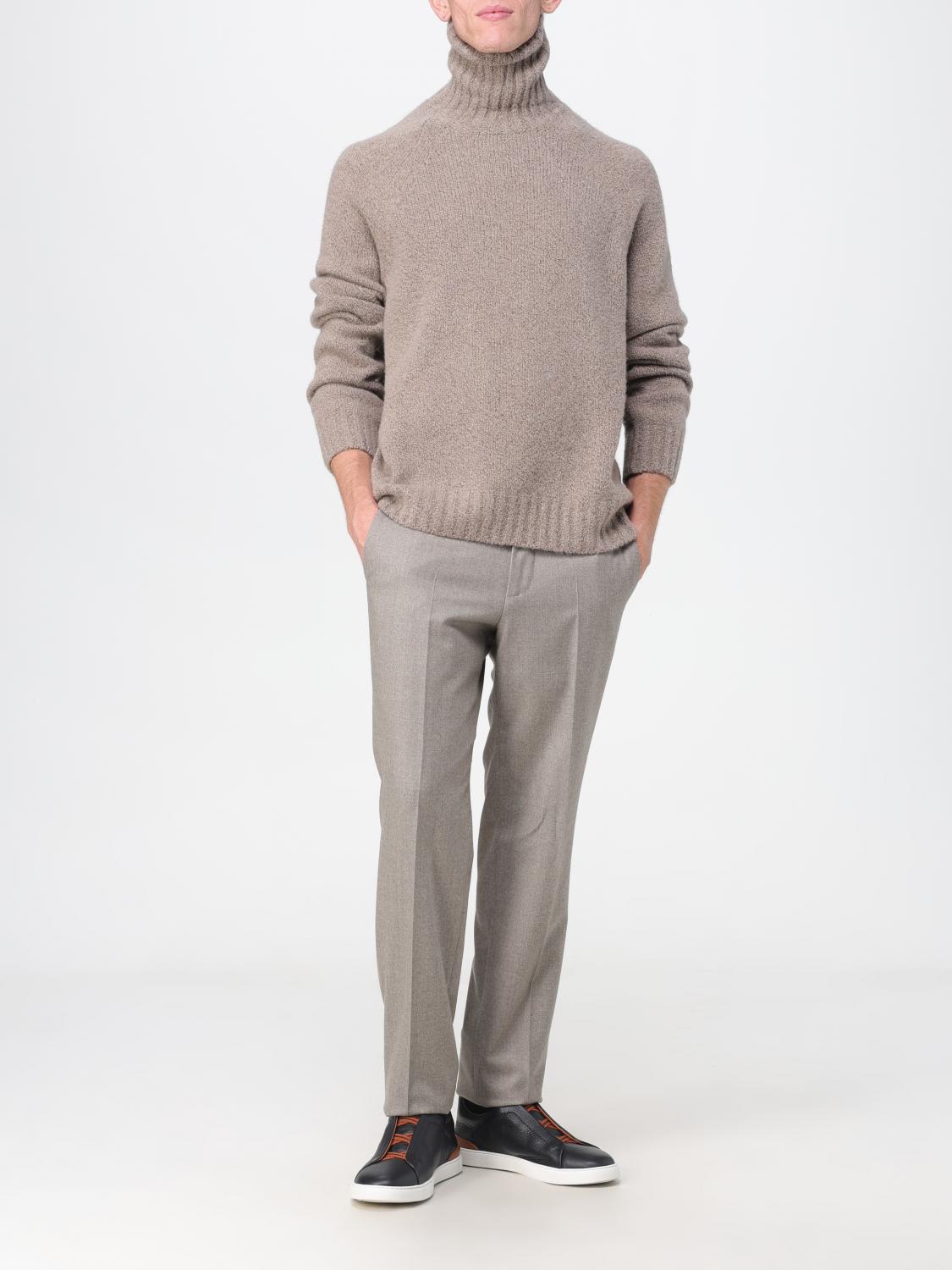 ZEGNA SWEATER: Zegna sweater in cashmere and silk, Camel - Img 2