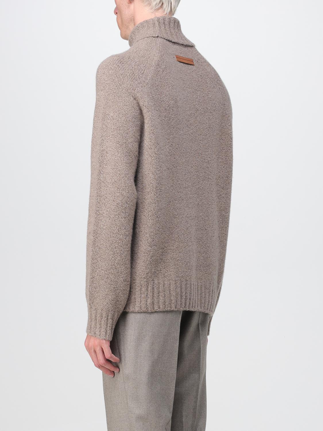 ZEGNA SWEATER: Zegna sweater in cashmere and silk, Camel - Img 3