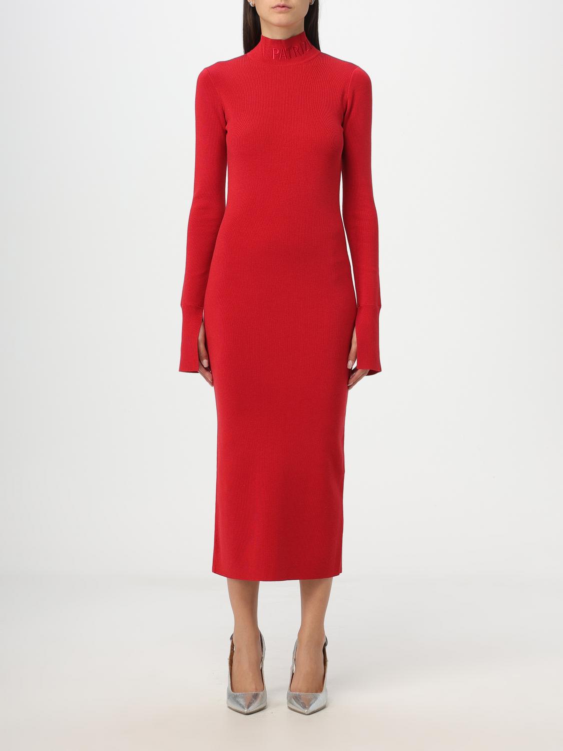 patrizia pepe red dress Patrizia Pepe V-neck Midi Dress | Red