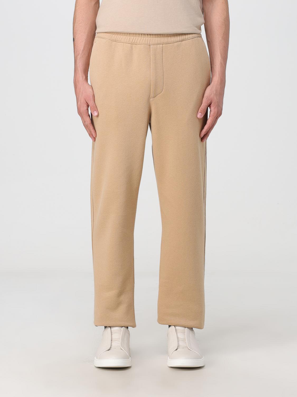 ZEGNA PANTS: Zegna pants in cotton and cashmere, Sand - Img 1