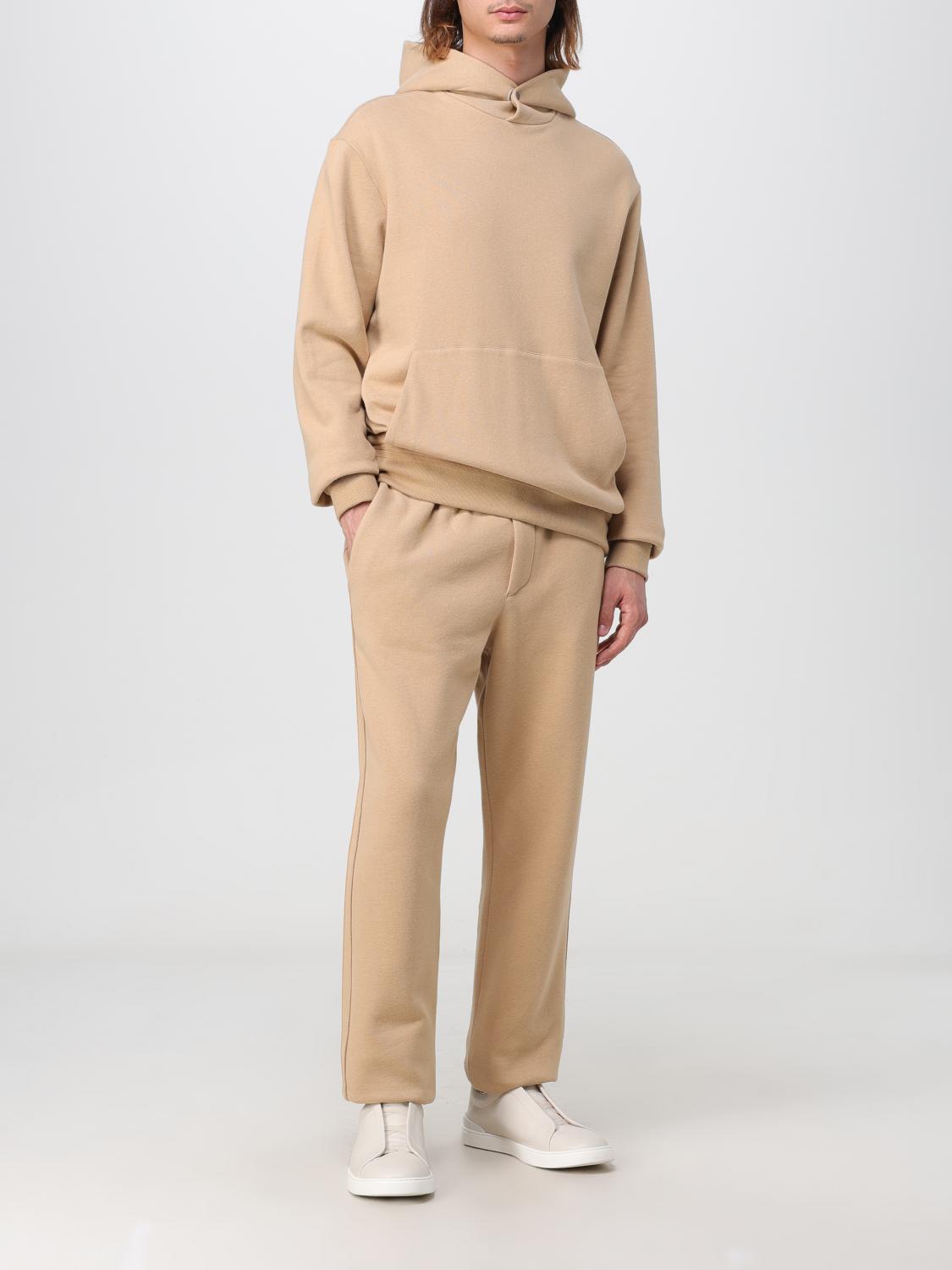 ZEGNA PANTS: Zegna pants in cotton and cashmere, Sand - Img 2