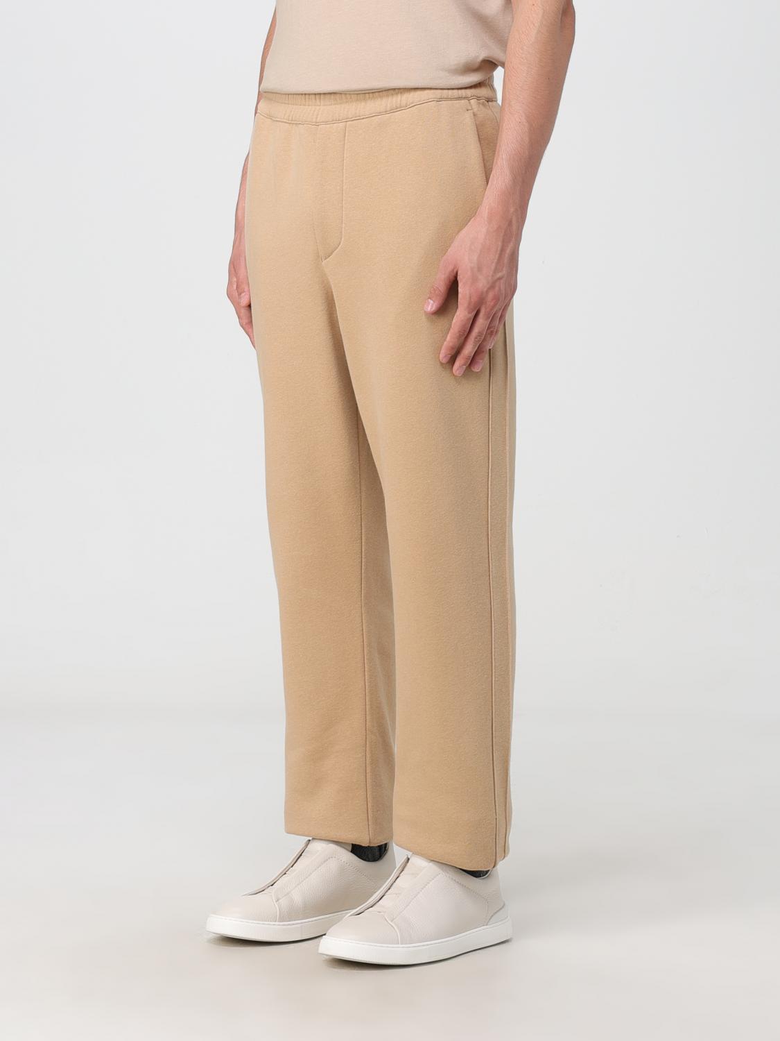 ZEGNA PANTS: Zegna pants in cotton and cashmere, Sand - Img 4