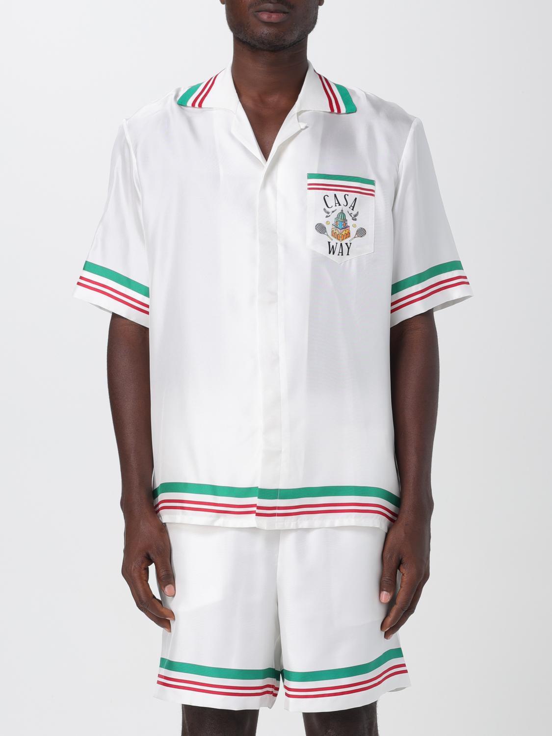 Casablanca WS25SK14401WHITE 関税送料込 New Casablanca knit short sleeve T-shirt men's and women's