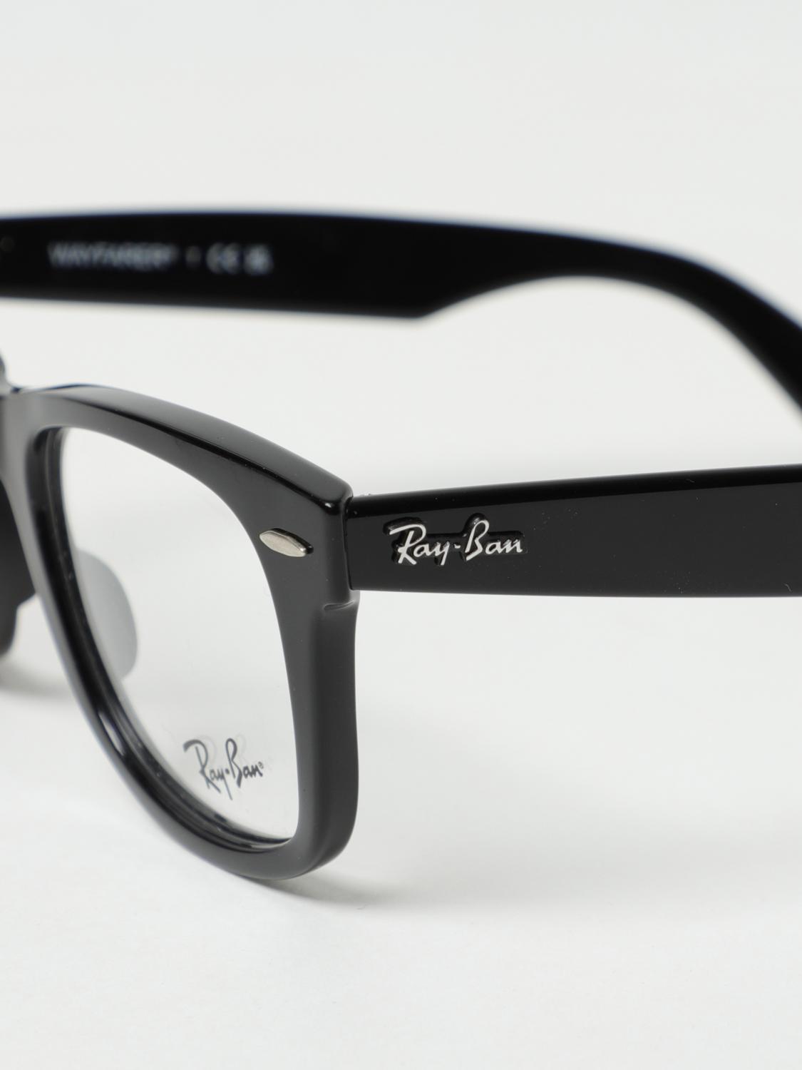 RAY-BAN OPTICAL FRAMES: Wayfarer Acetate Eyeglasses Ray-Ban, Black - Img 4