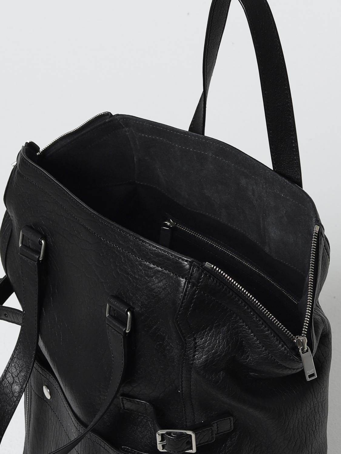 SAINT LAURENT BORSA: Borsa Downtown Saint Laurent in pelle a macro grana, Nero - Img 5