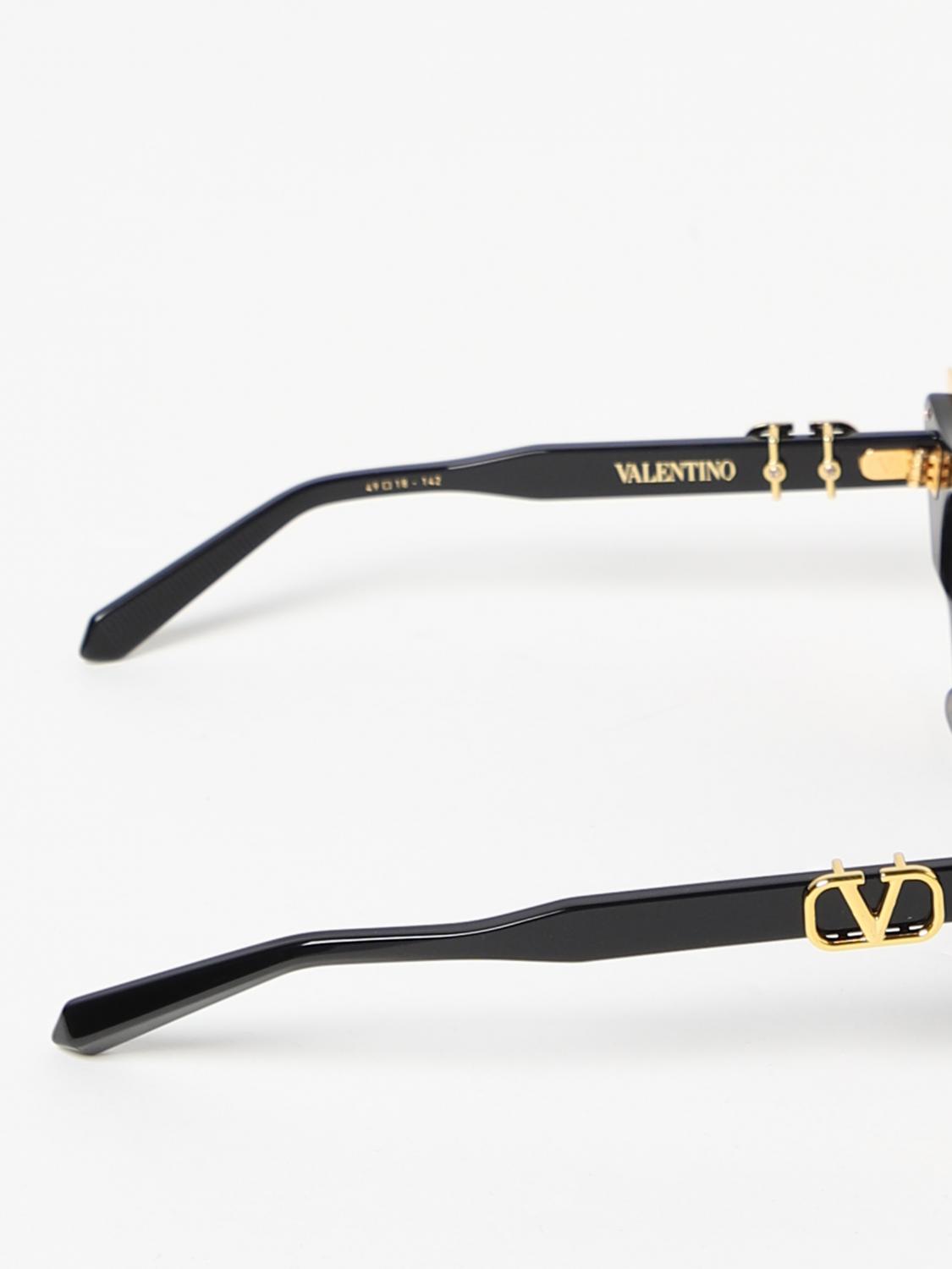 Valentino V-Goldcut II sunglasses in acetate - Black | V  display picture 1