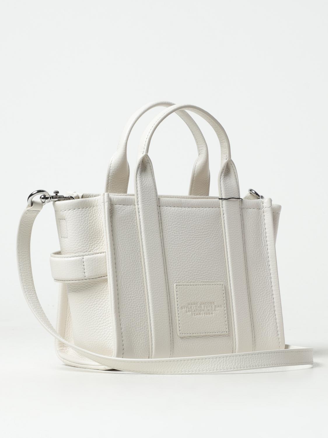 Marc Jacobs The Small Tote Bag in Grained Leather - White