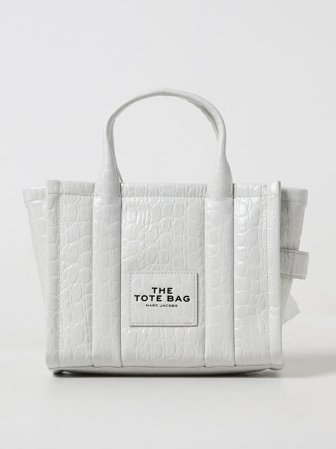 Marc Jacobs The Tote bag in croco print leather - White
