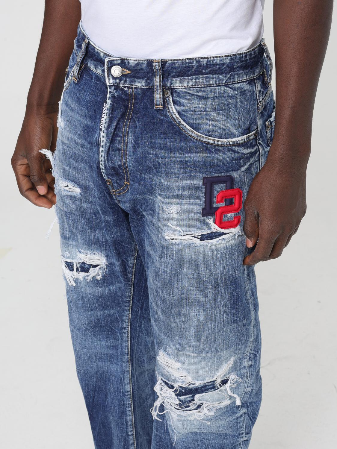 DSQUARED2 牛仔裤: 牛仔裤 男士 Dsquared2, 蓝色 - Img 3