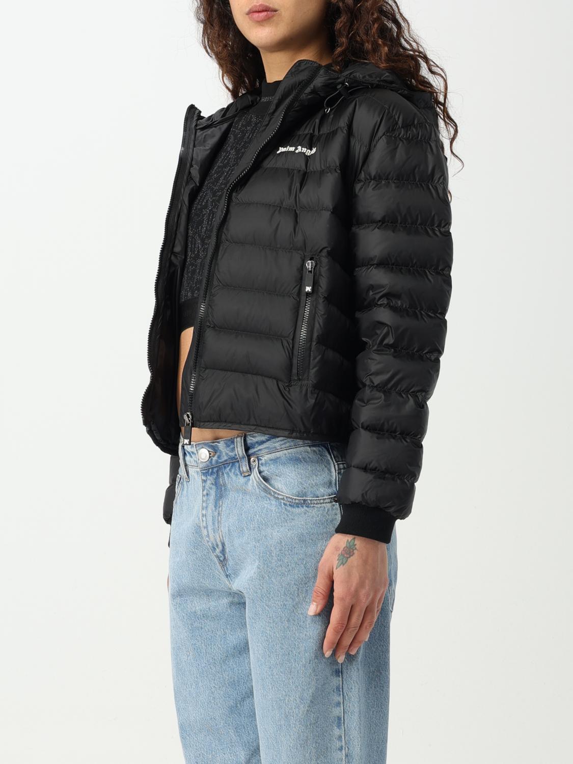PALM ANGELS GIACCA: Giubbotto con cappuccio Palm Angels, Nero - Img 4