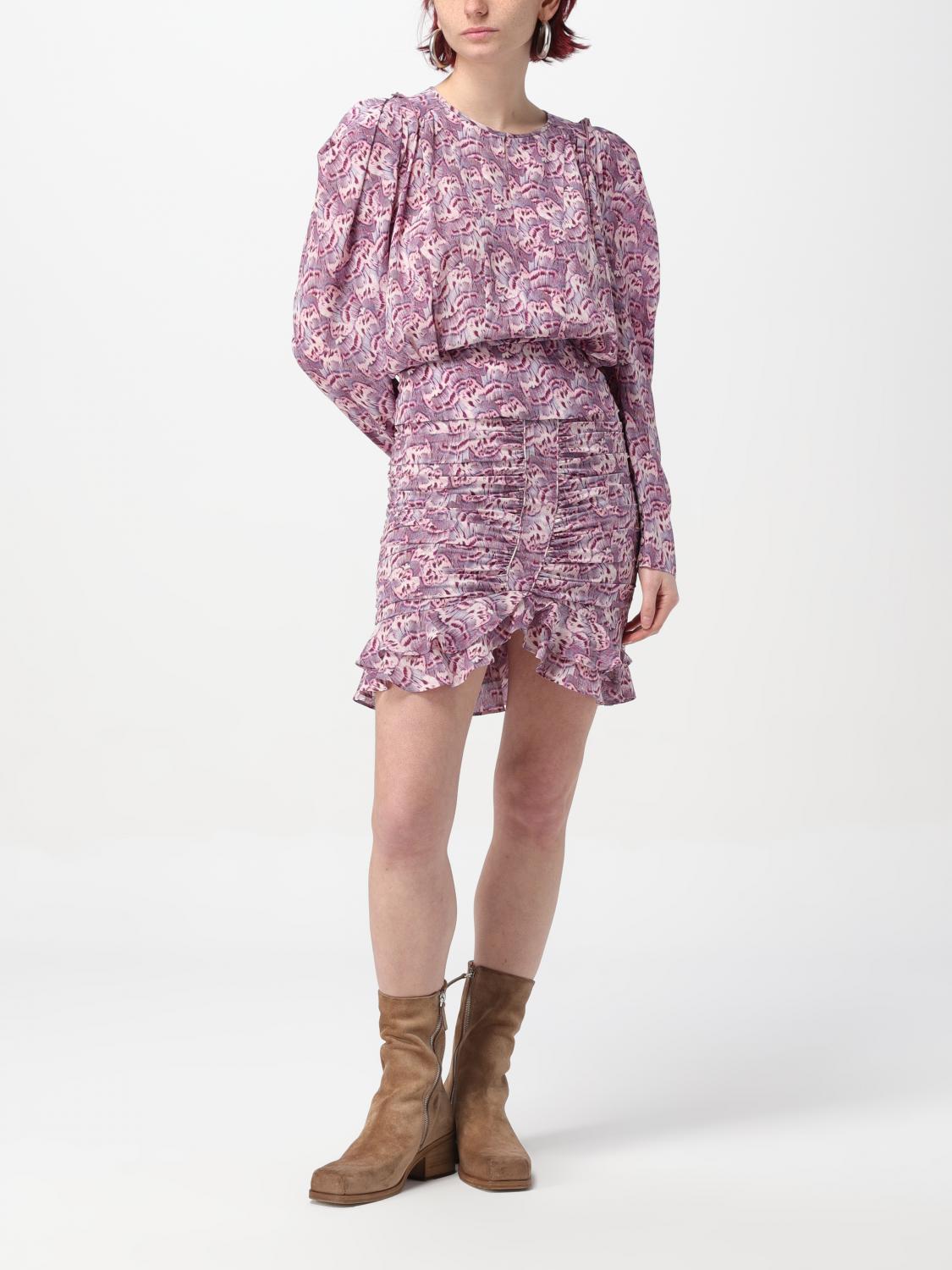 ISABEL MARANT TOP: Blusa con stampa grafica Isabel Marant, Rosa - Img 2