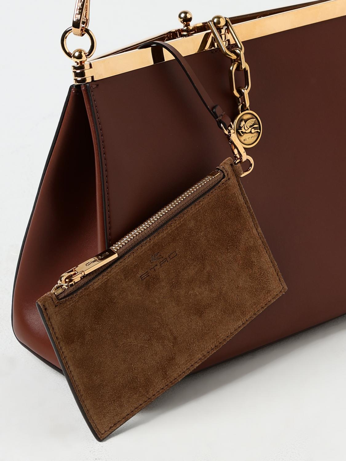 ETRO BORSA A SPALLA: Borsa Vela Etro in pelle, Cuoio - Img 4