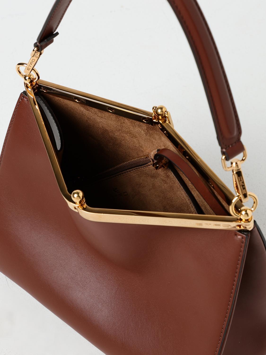 ETRO BORSA A SPALLA: Borsa Vela Etro in pelle, Cuoio - Img 5