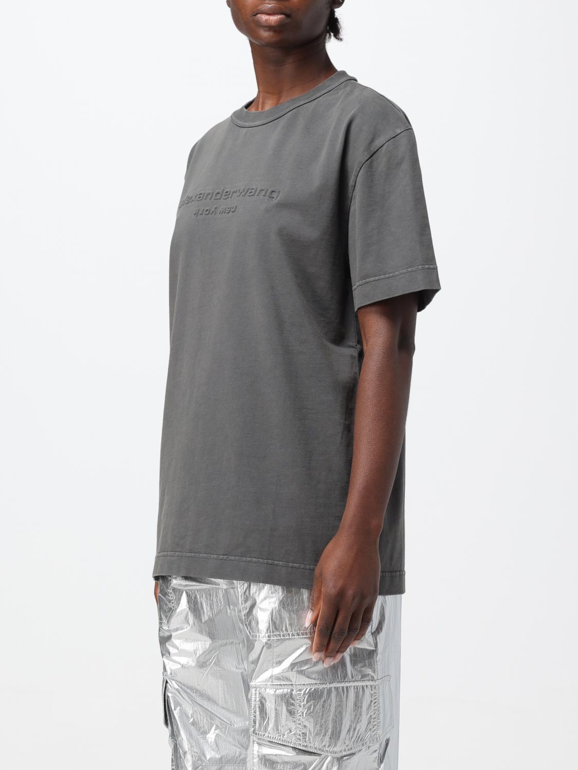 ALEXANDER WANG T-SHIRTS: T-shirt Alexander Wang con logo, Grigio 1 - Img 4