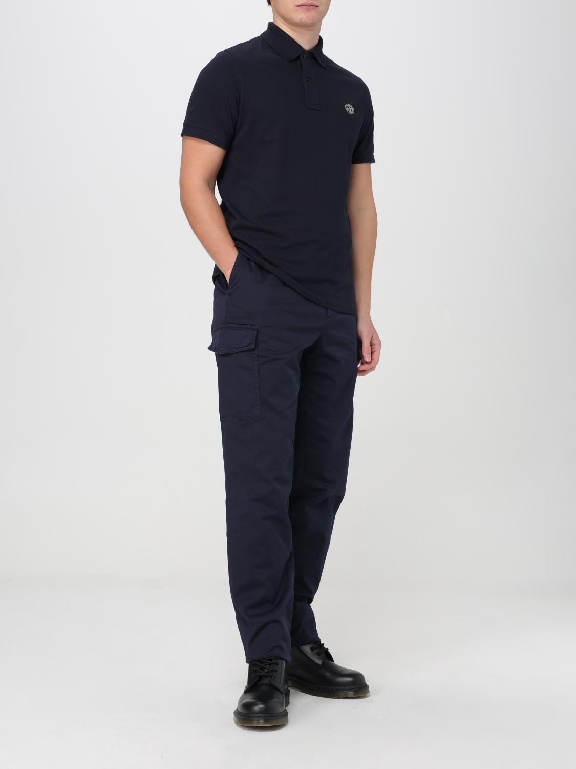 STONE ISLAND POLO: Polo Stone Island in cotone piquet , Blue - Img 2