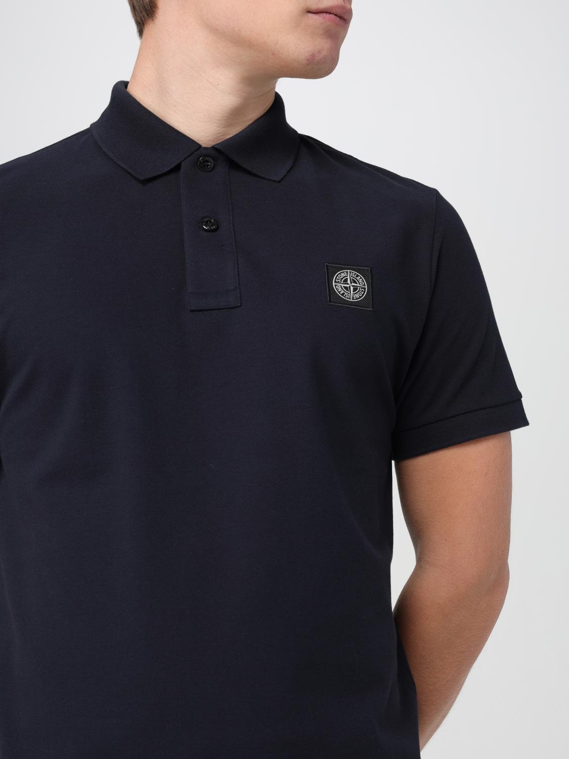 STONE ISLAND POLO: Polo Stone Island in cotone piquet , Blue - Img 5