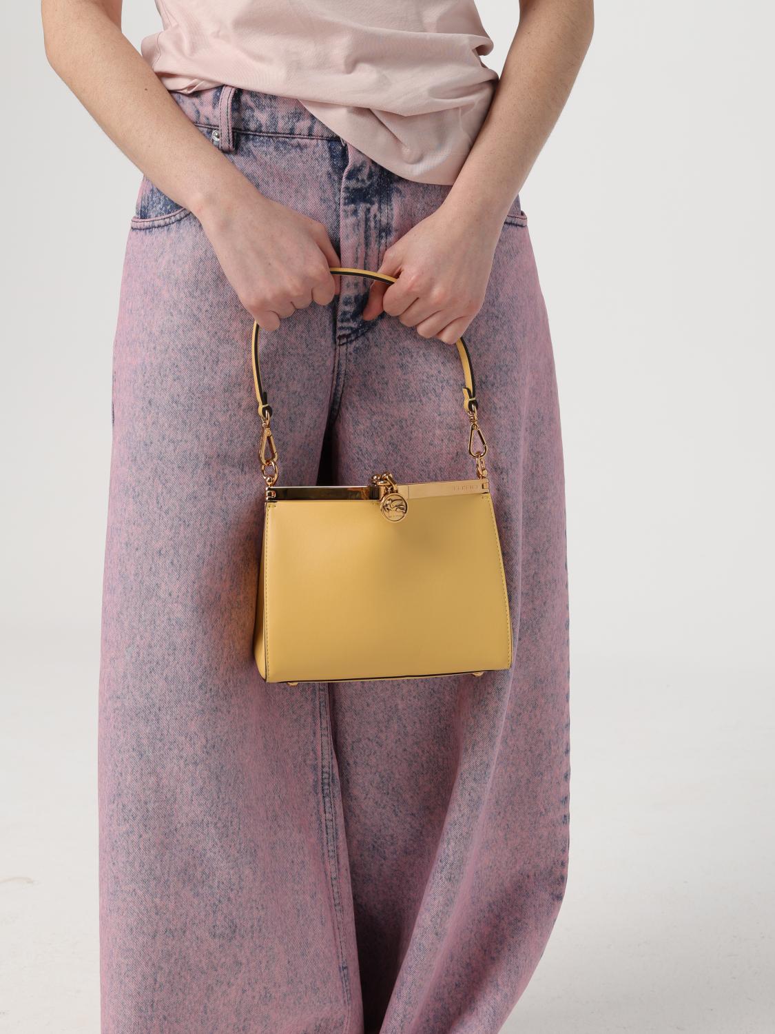 ETRO BORSA MINI: Borsa Vela Etro in pelle , Beige - Img 2