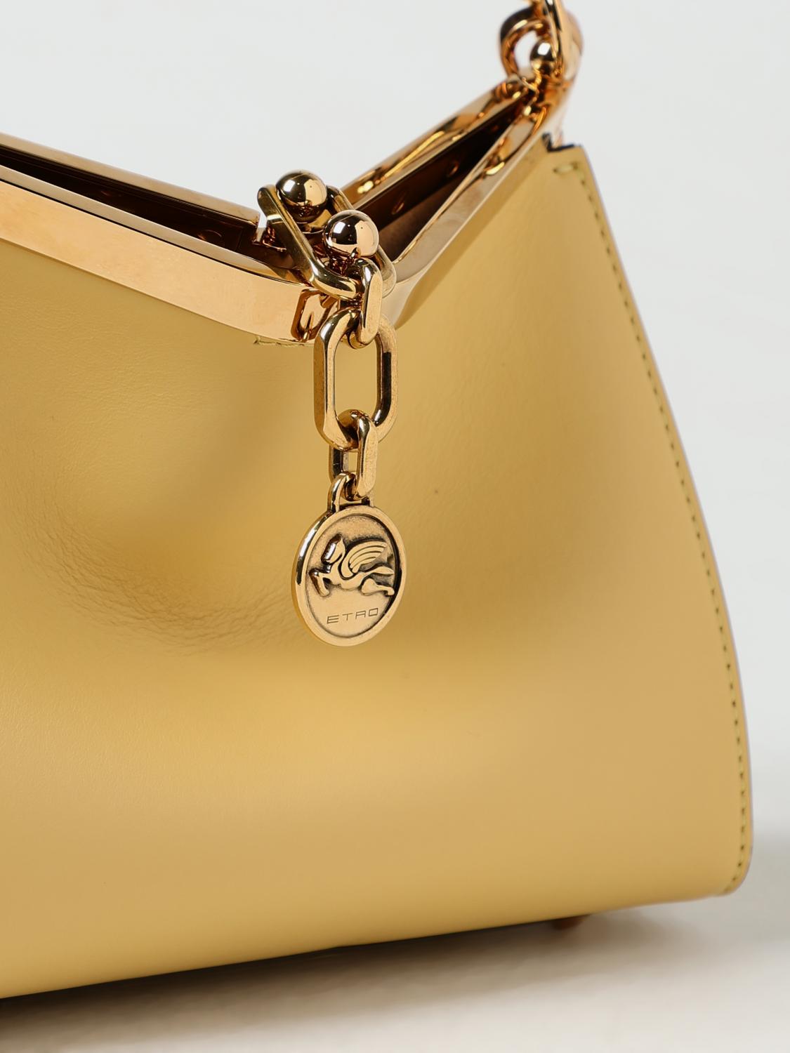ETRO BORSA MINI: Borsa Vela Etro in pelle , Beige - Img 4