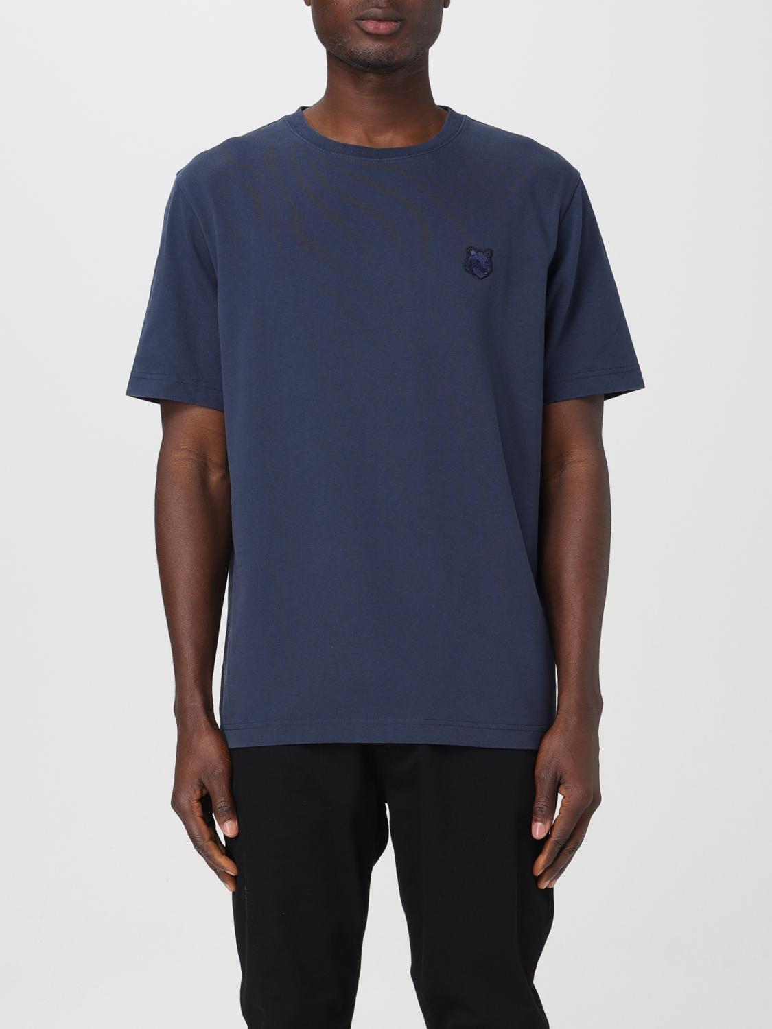 Tシャツ・カットソー MAISON KITSUNE Men T-shirt Blue MM00127KJ0118 0081 MAISON KITSUNÉ: T-shirt men - Blue | Maison Kitsuné t-shirt
