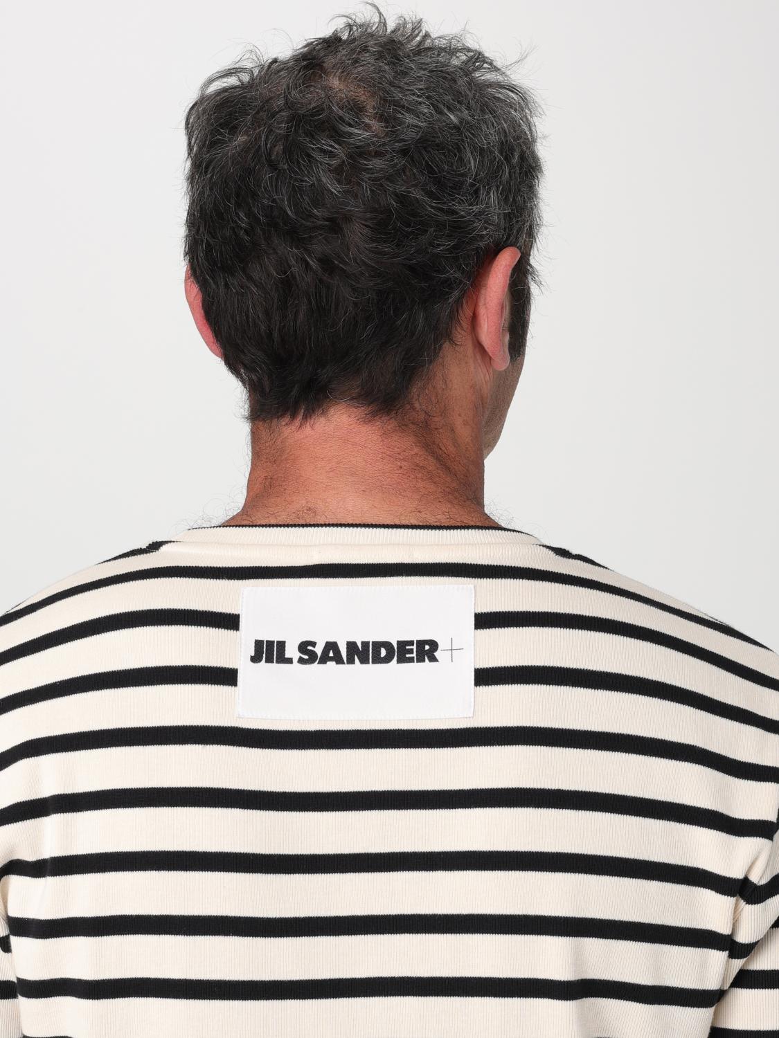 Jil Sander long-sleeve striped cotton t-shirt - White