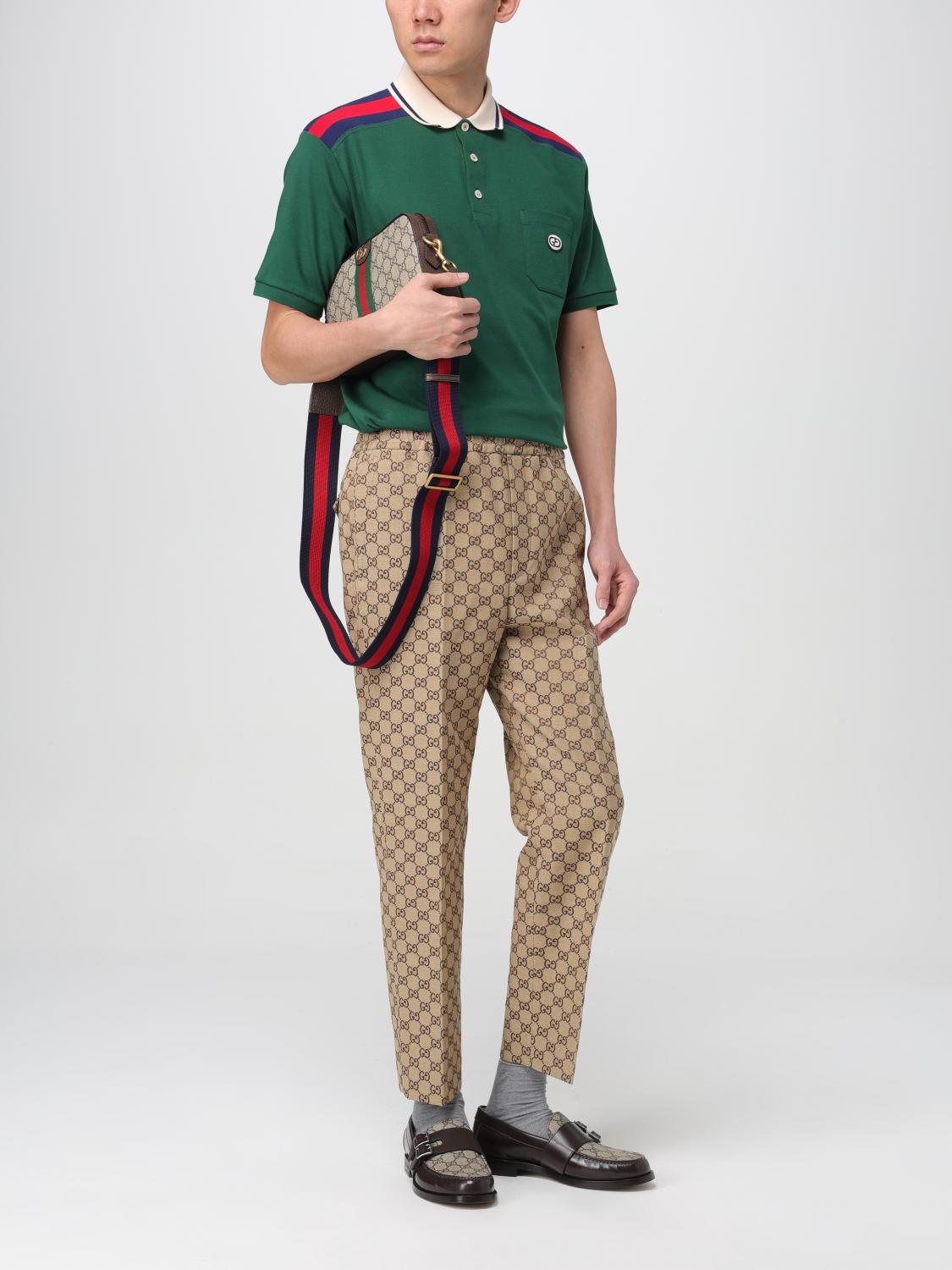 GUCCI PORTADOCUMENTI: Borsa Ophidia Gucci in tessuto GG Supreme, Beige - Img 2