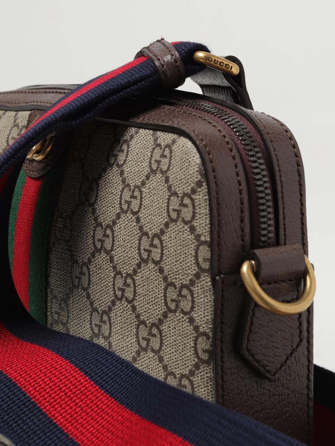 GUCCI PORTADOCUMENTI: Borsa Ophidia Gucci in tessuto GG Supreme, Beige - Img 4