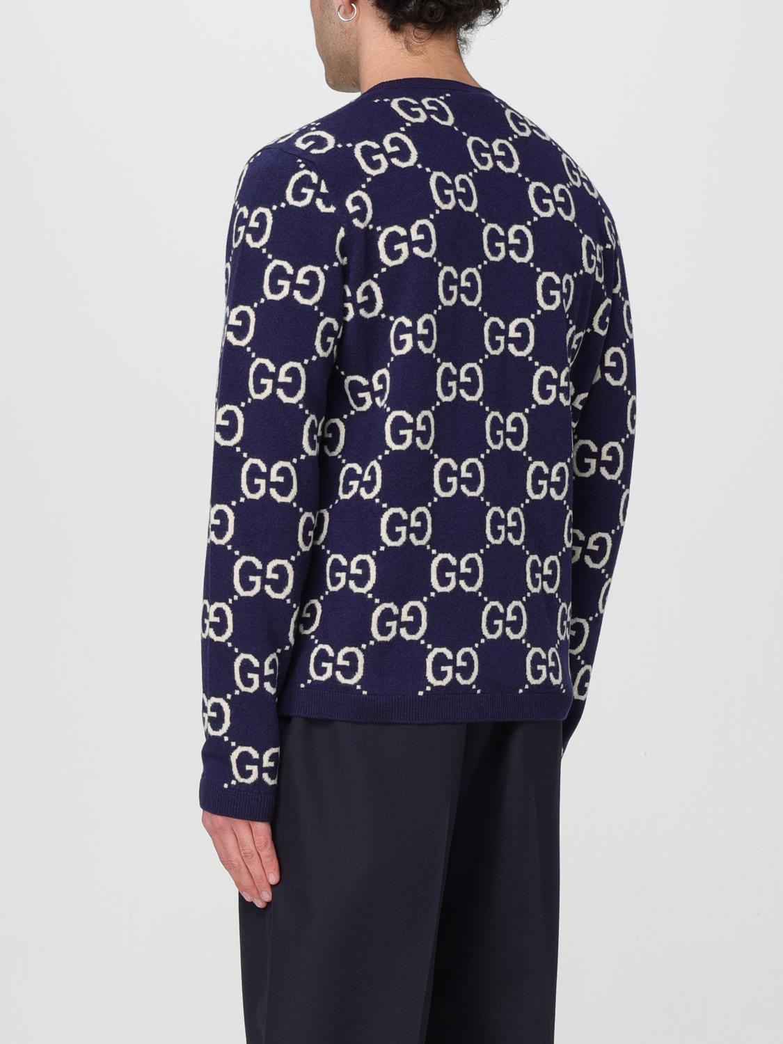 GUCCI PULLOVER: Pullover herren Gucci, Blau - Img 3