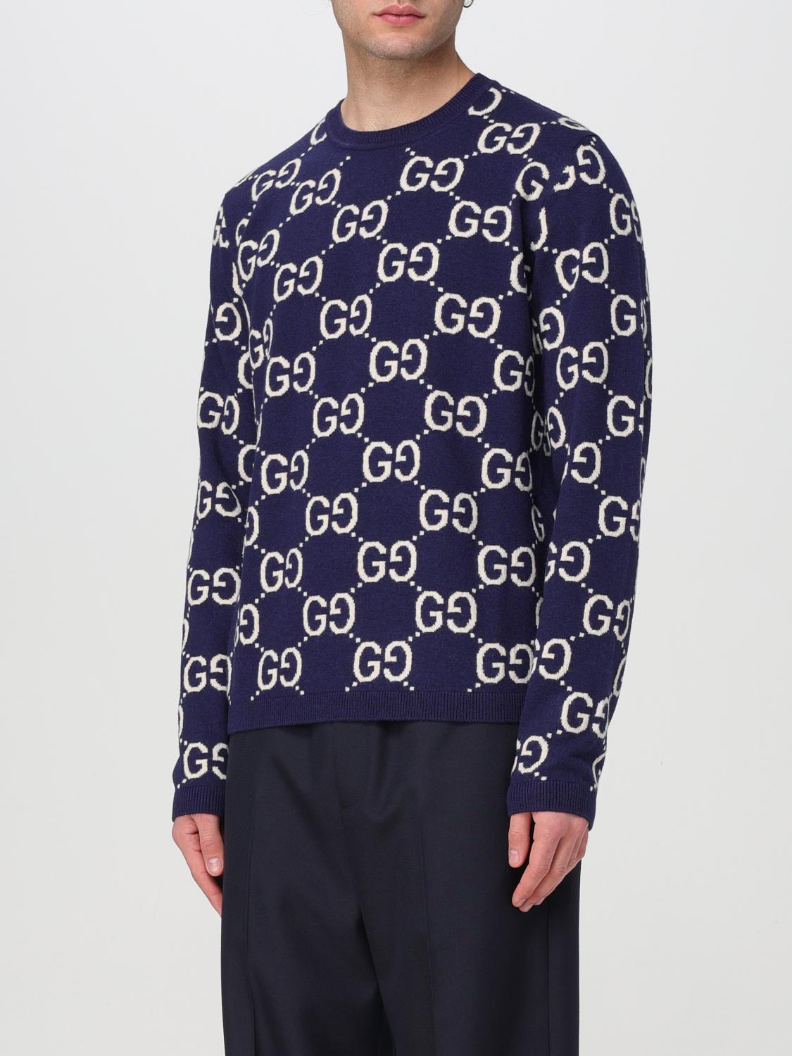 GUCCI PULLOVER: Pullover herren Gucci, Blau - Img 4