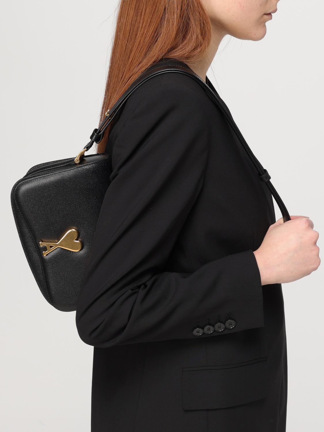 Ami Paris Shoulder bag woman - Black | ULL005AL0036 | GIGLIO.COM
