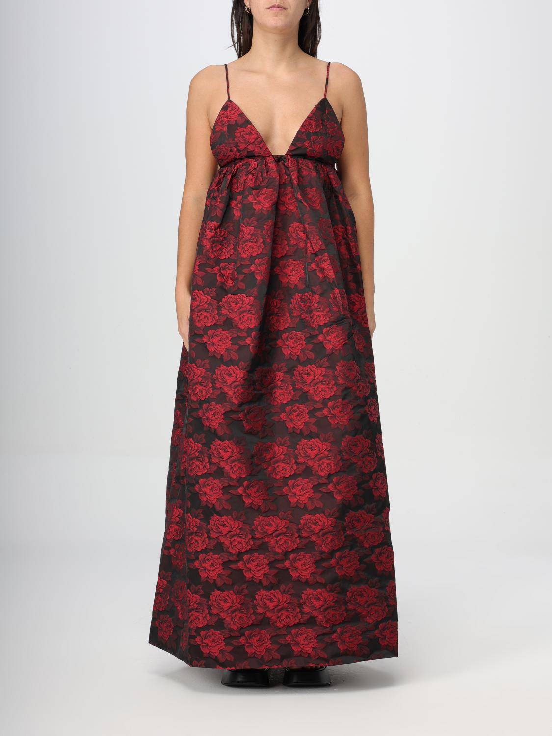 Ganni Dress woman - Red | F8762 | GIGLIO.COM