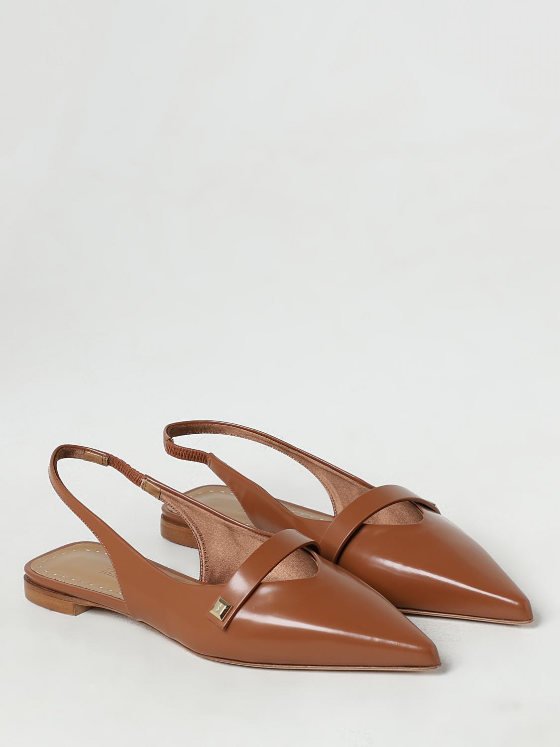 MAX MARA CHAUSSURES PLATES: Chaussures femme Max Mara, Cuir - Img 2