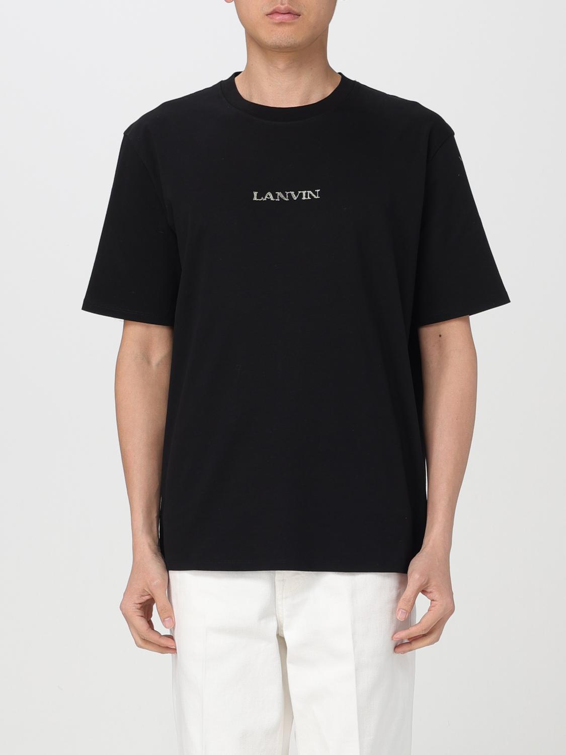 LANVIN: T-shirt men - Black | Lanvin t-shirt RUTS0042J110P24