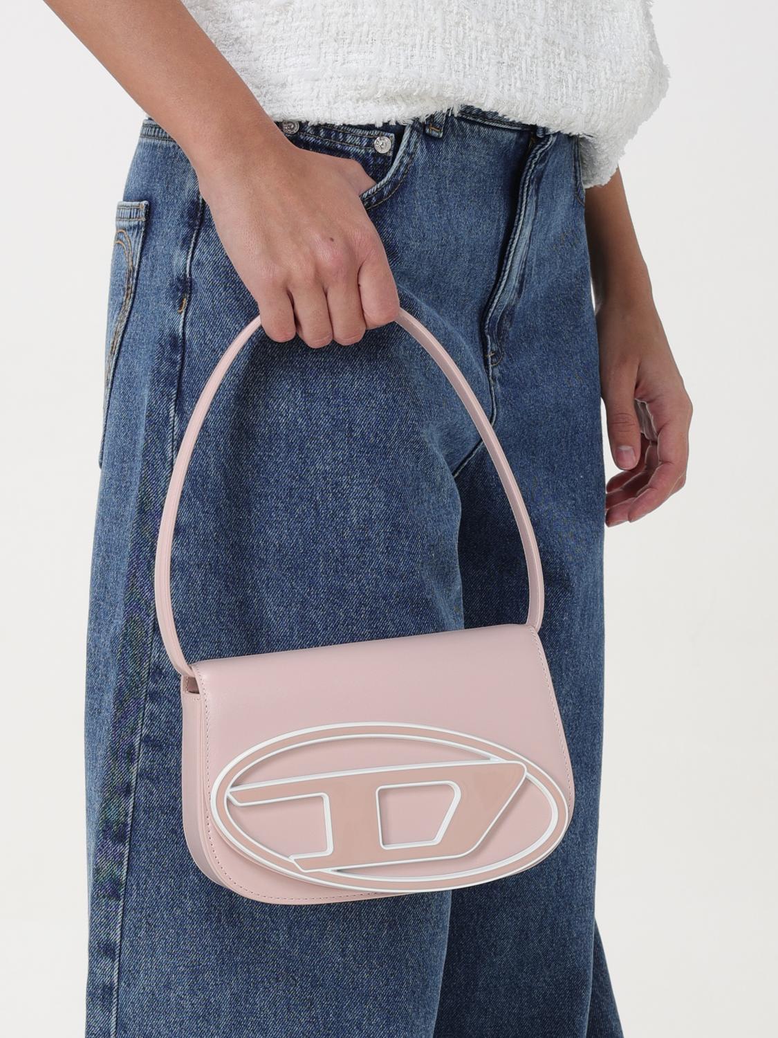 DIESEL BORSA MINI: Borsa Diesel in pelle con logo , Rosa - Img 2