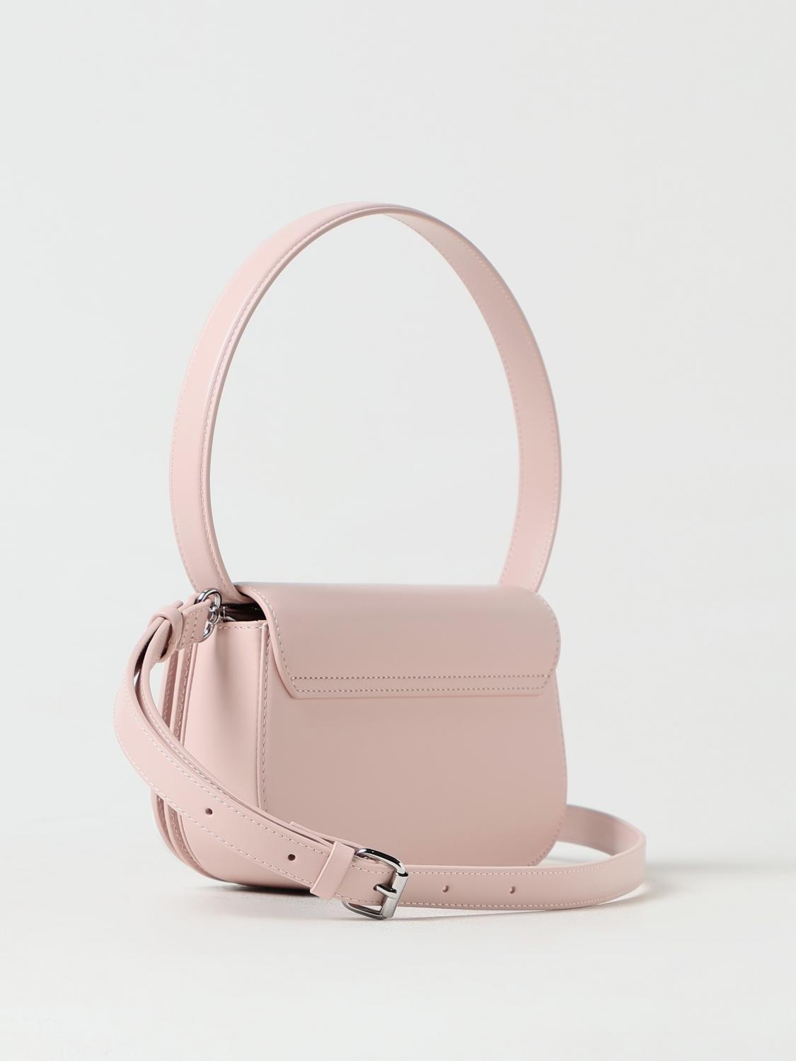 DIESEL BORSA MINI: Borsa Diesel in pelle con logo , Rosa - Img 3