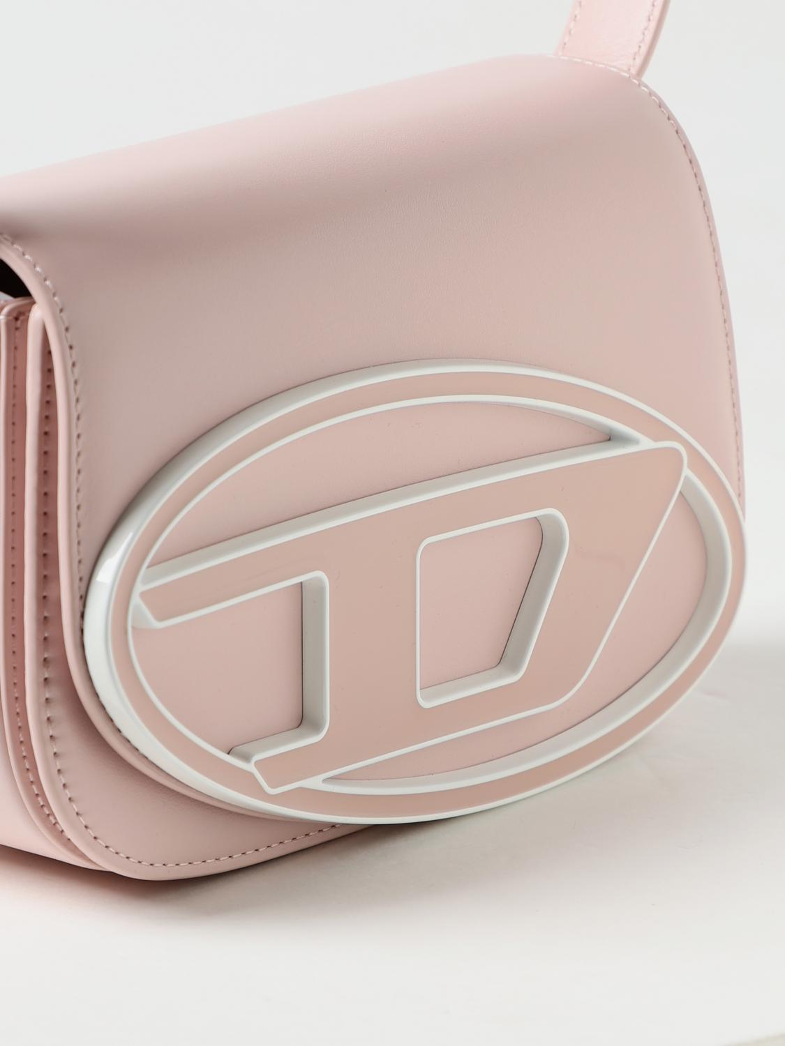 DIESEL BORSA MINI: Borsa Diesel in pelle con logo , Rosa - Img 4