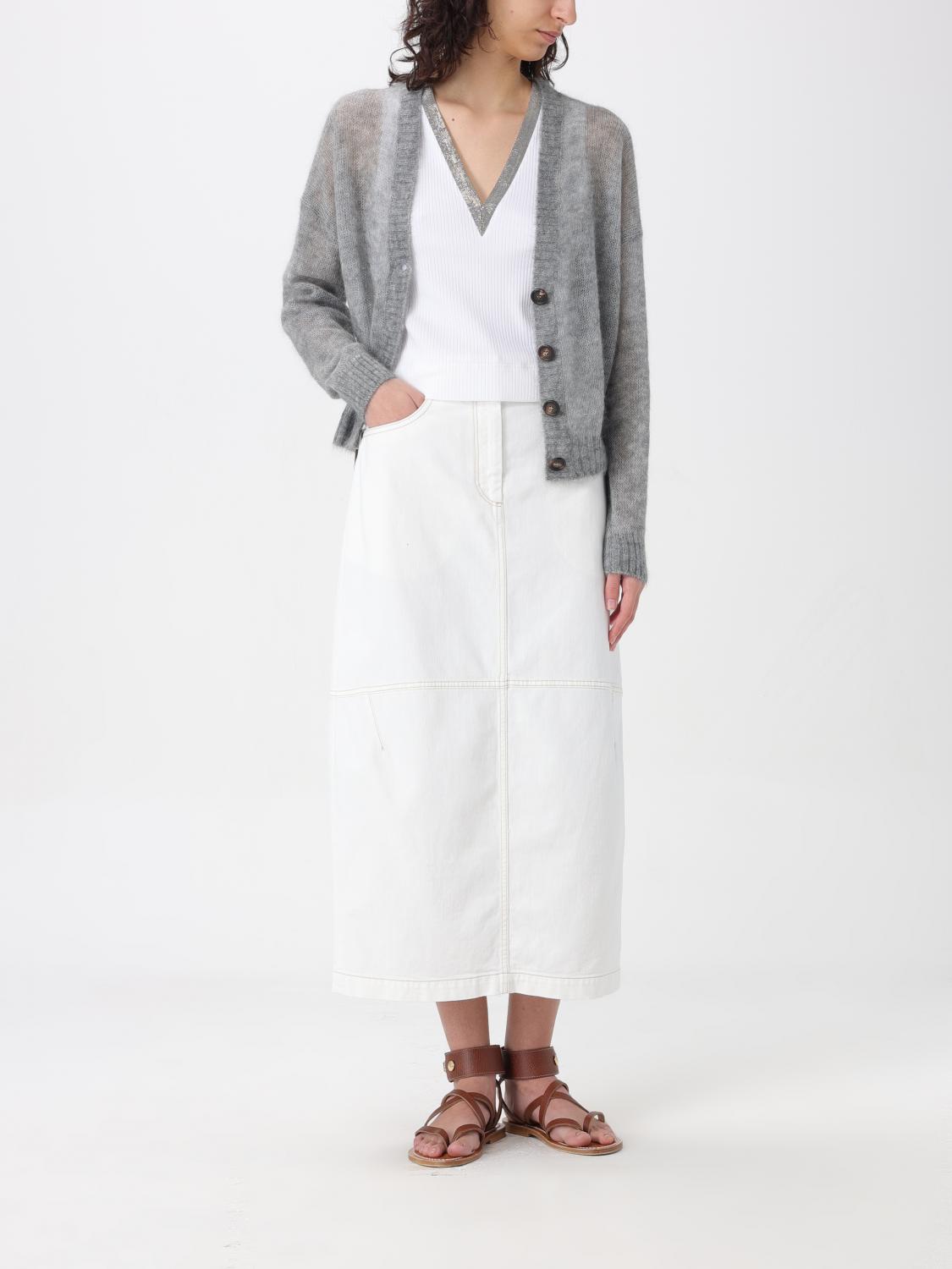 Brunello Cucinelli Top woman - White | ML171SR702 | GIGLIO.COM