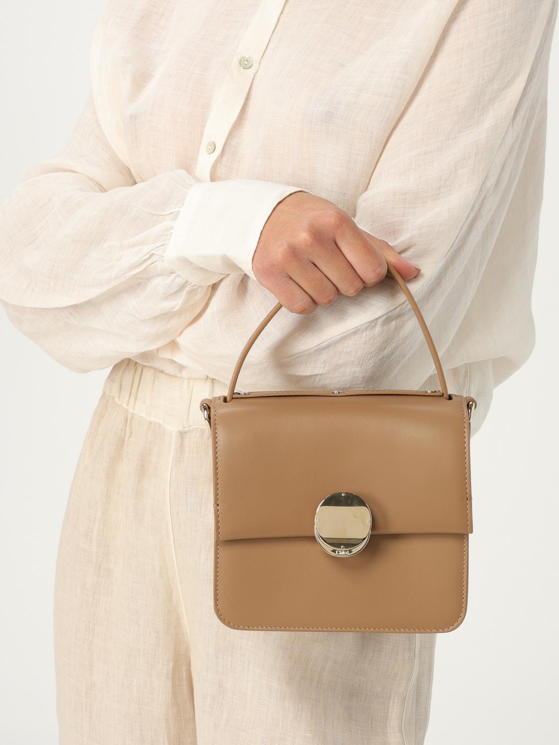 CHLOÉ BORSA MINI: Borsa mini Penelope Chloé in pelle, Beige - Img 2
