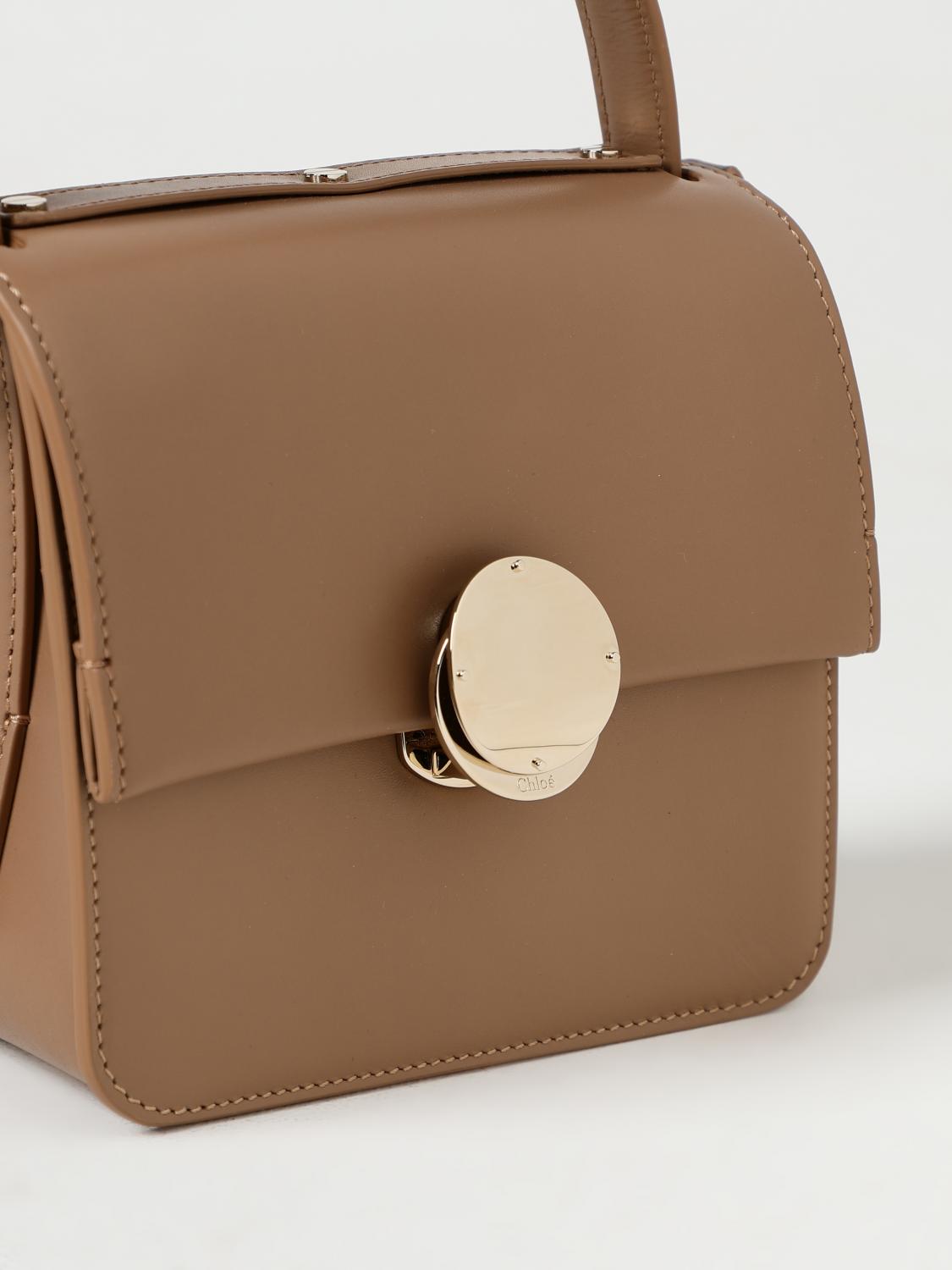 CHLOÉ BORSA MINI: Borsa mini Penelope Chloé in pelle, Beige - Img 4