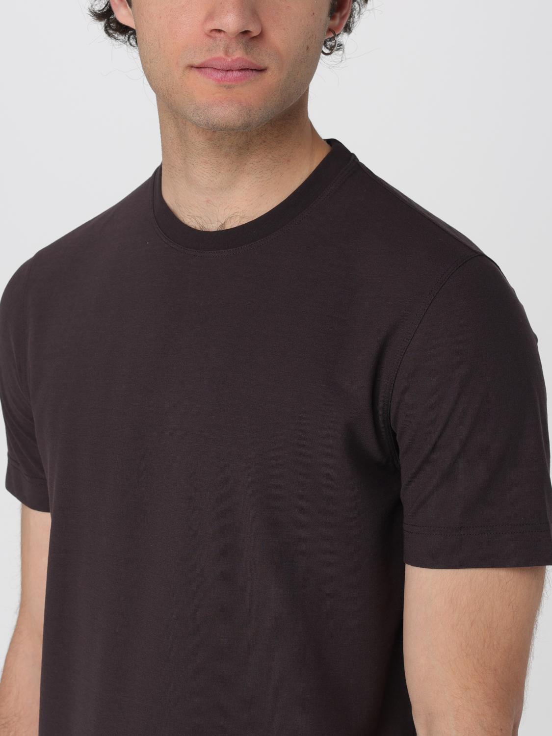 ZANONE 티셔츠: 티셔츠 남성 Zanone, 브라운 - Img 3