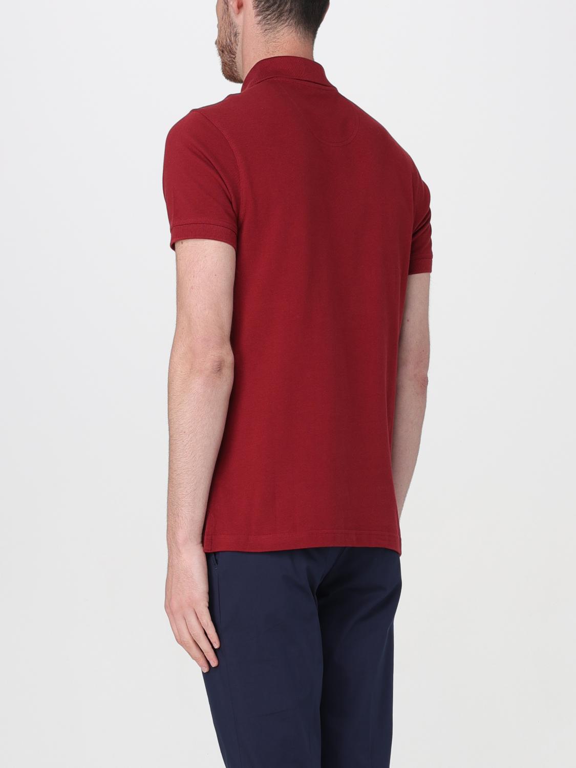 BARBOUR POLO: Polo Barbour de piqué con logo bordado, Rojo - Img 2