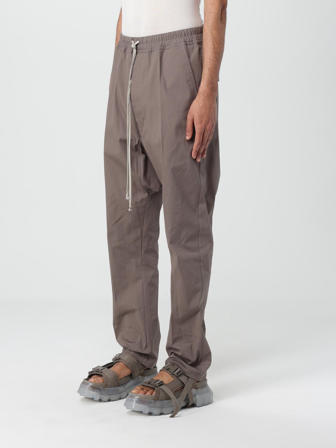 パンツ Rick Owens DRAWSTRING LONG RU01D3380-TE Rick Owens Pants men - Dust | RU01D3380TE | GIGLIO.COM