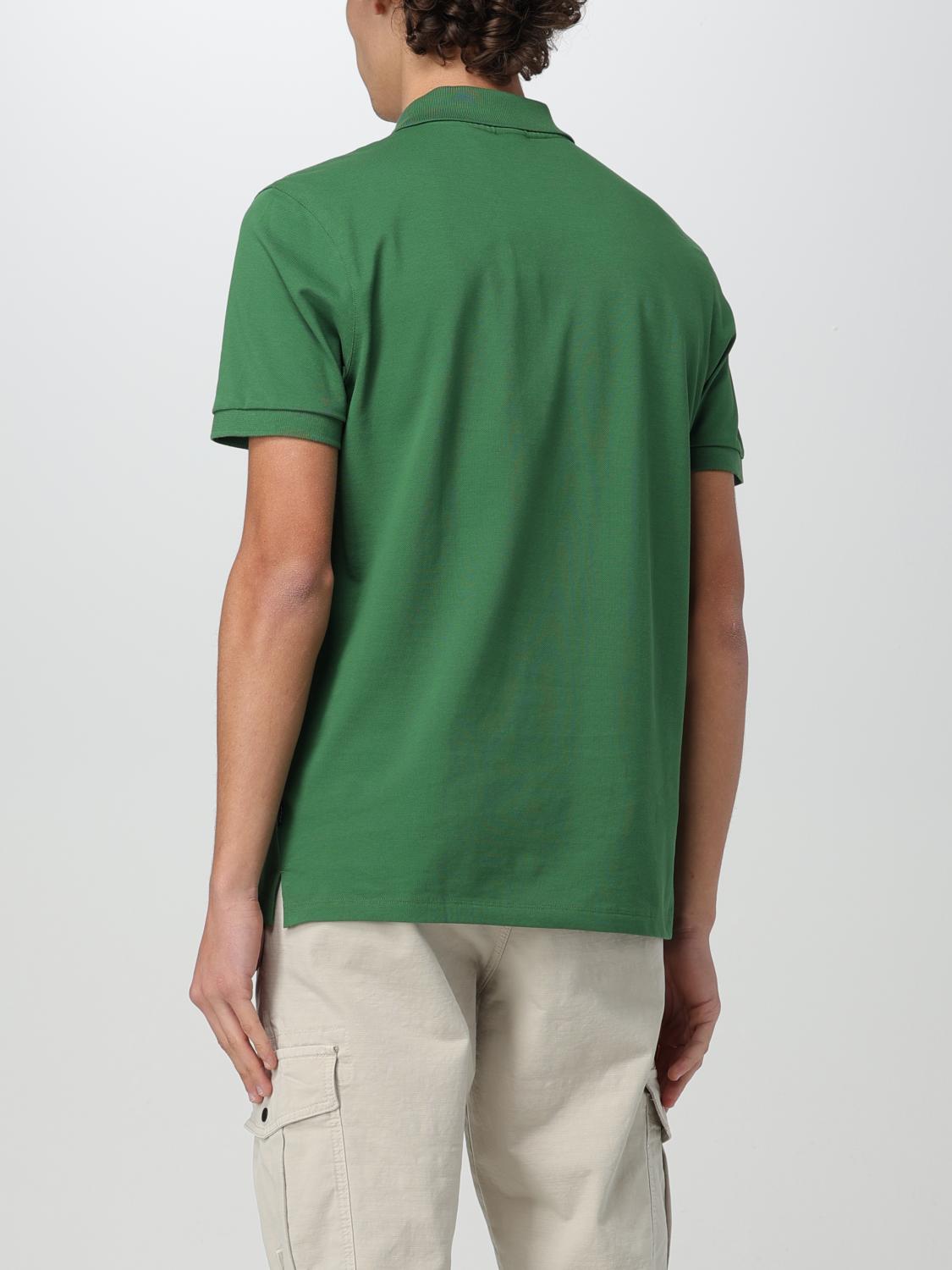 BOSS POLO: Polo Boss in piquet di cotone con logo ricamato , Verde - Img 2