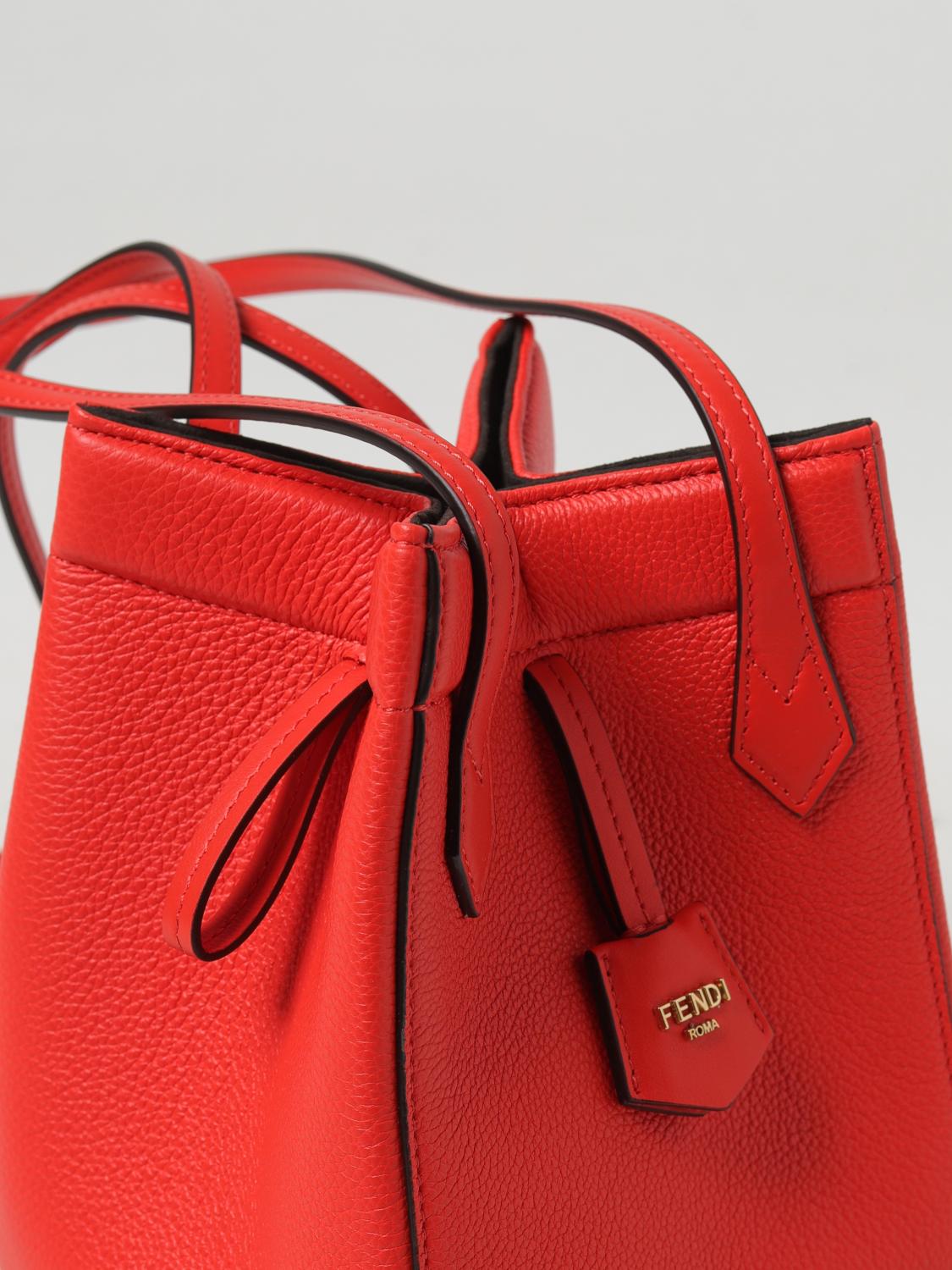 バッグ・カバンその他 FENDI Woman Mini bag Red 8BS083APZA F1NPY Fendi - Fendi Origami Mini leather bag in red | Exclusive