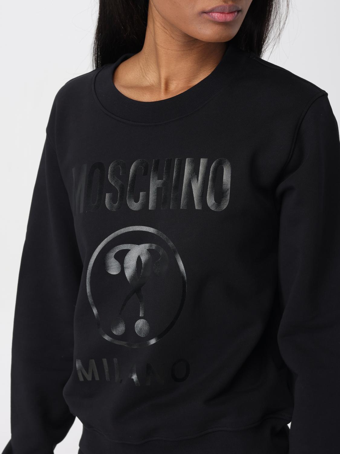 MOSCHINO COUTURE SUDADERA: Sudadera Moschino Couture de algodón con logo, Negro - Img 4