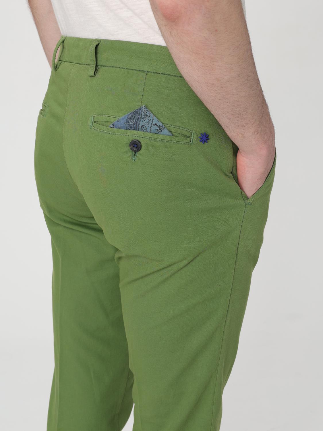 MANUEL RITZ パンツ: パンツ メンズ Manuel Ritz, グリーン - Img 3